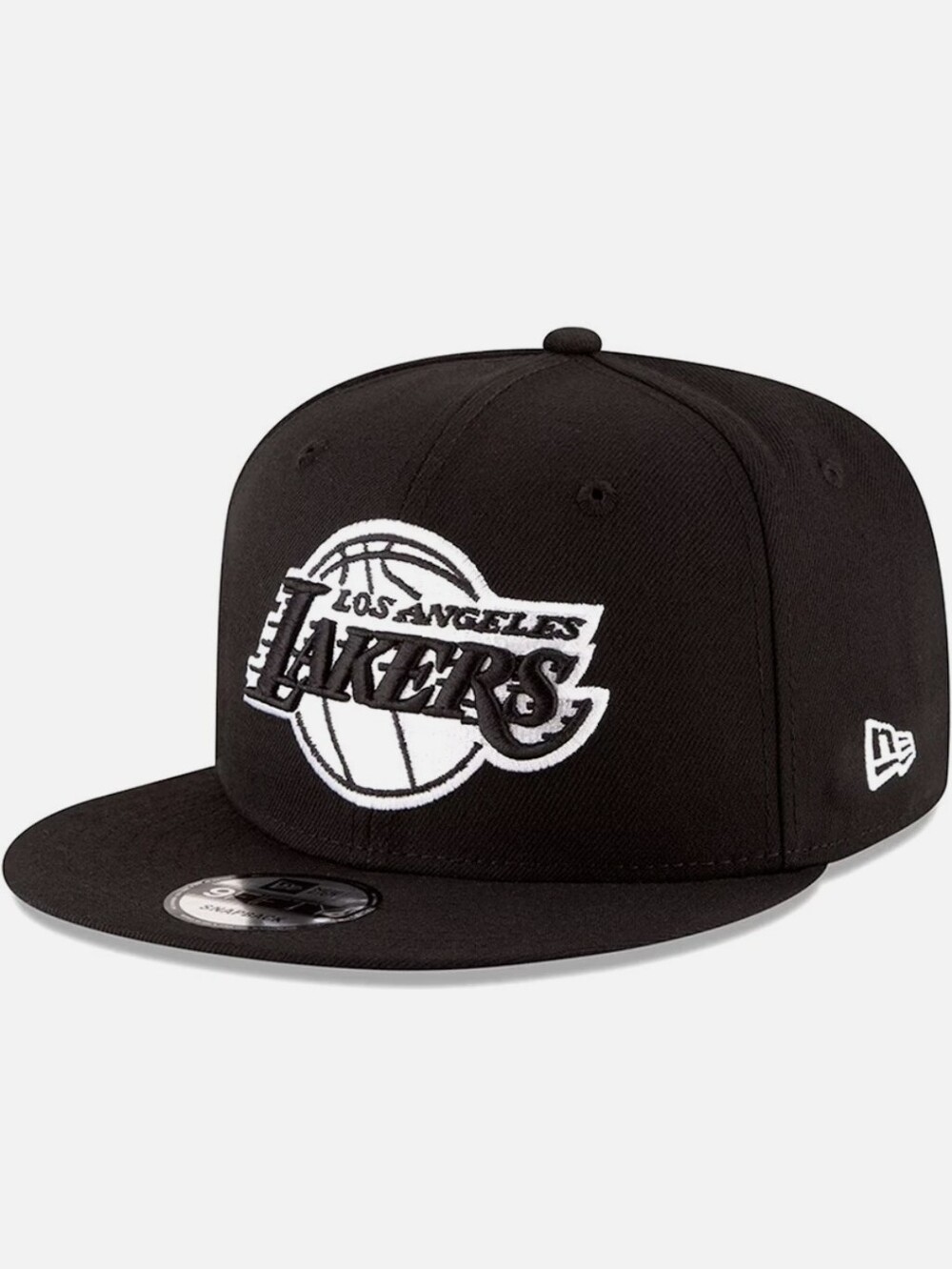 New Era Los Angeles Lakers Black & White 9FIFTY Snapback Adjustable Hat